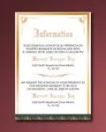 Gatsby Style In Gold Simple Flat 5x7 Spanish & English Wedding Invitation