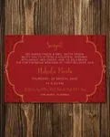 Intricate Red Floral Indian Wedding Invitation