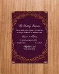 Purple Abstract Border Indian Wedding Invitation