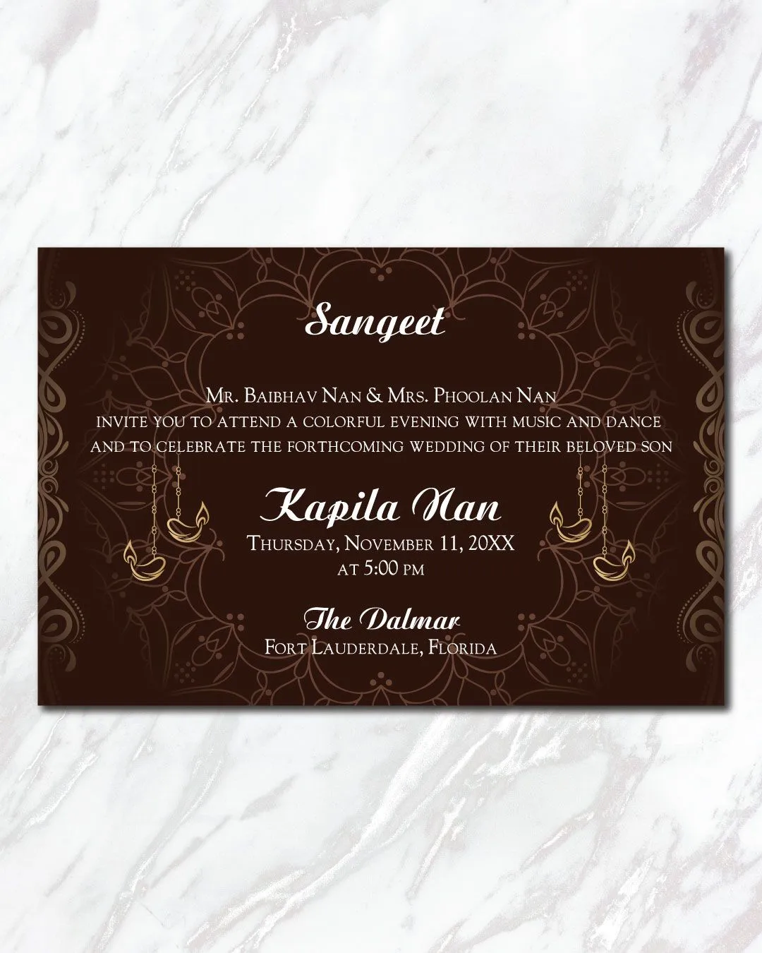 Ganesh Chaturthi Festival Indian Wedding Invitation