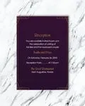 Geometric Golden Flowers Indian Wedding Invitation