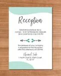 Boho Arrows Simple Flat 5x7 Spanish & English Wedding Invitation