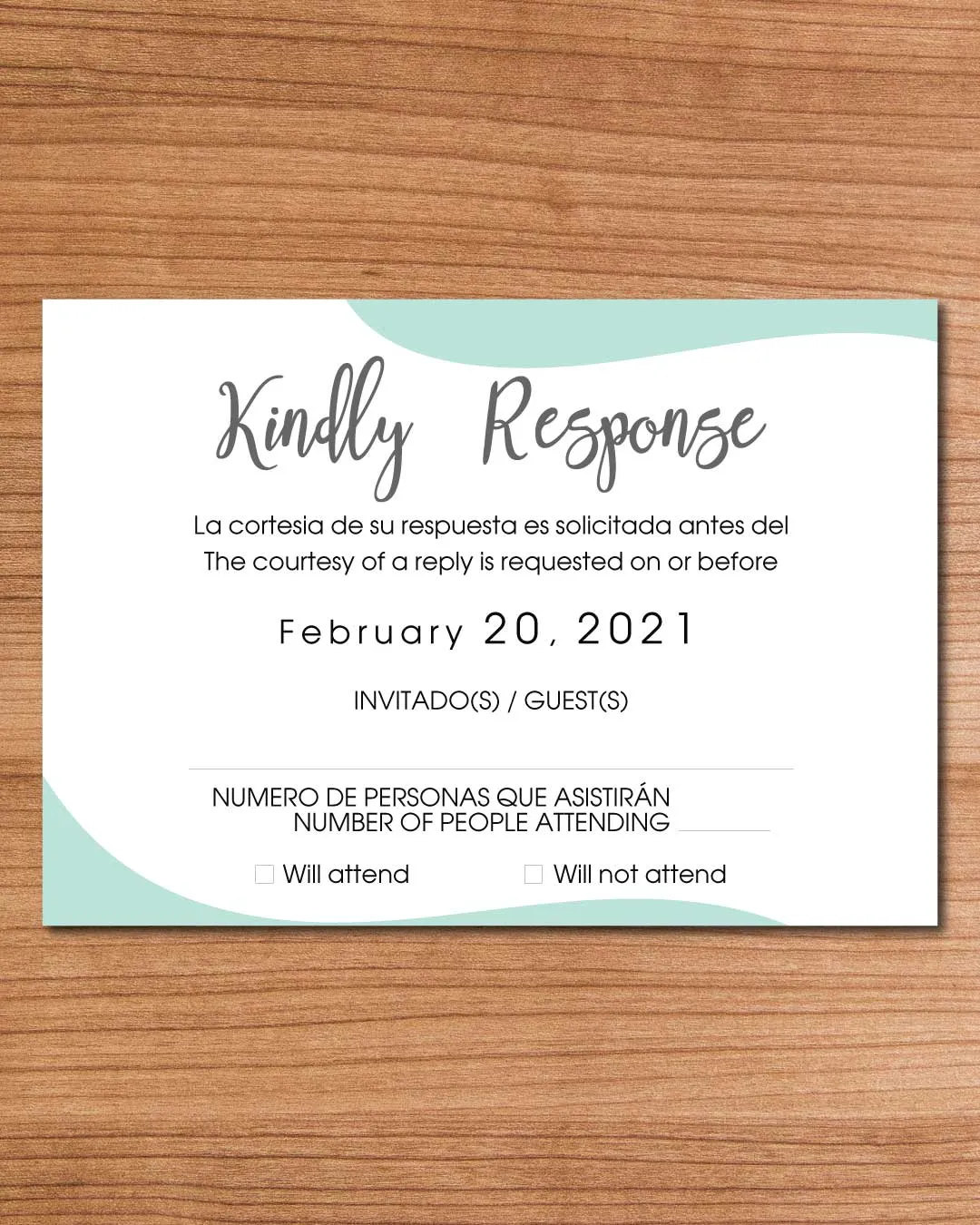 Boho Arrows Simple Flat 5x7 Spanish & English Wedding Invitation