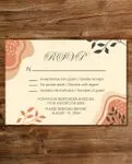 Cream Colored Boho Simple Flat 5x7 Spanish & English Wedding Invitation
