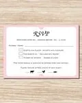 Minimalist Pink Border Simple Flat 5x7 Spanish & English Wedding Invitation