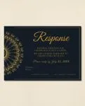 Elegant Golden Mandala Simple Flat 5x7 Spanish & English Wedding Invitation