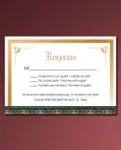 Gatsby Style In Gold Simple Flat 5x7 Spanish & English Wedding Invitation