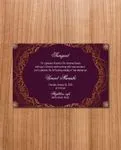 Purple Abstract Border Indian Wedding Invitation