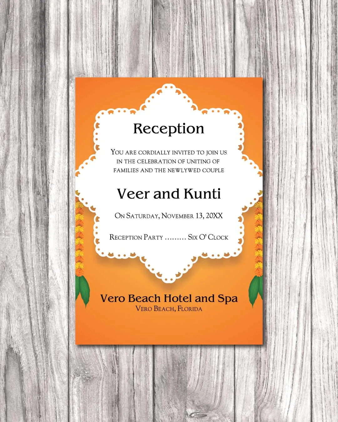 Chaturthi Festival Elegant Indian Wedding Invitation