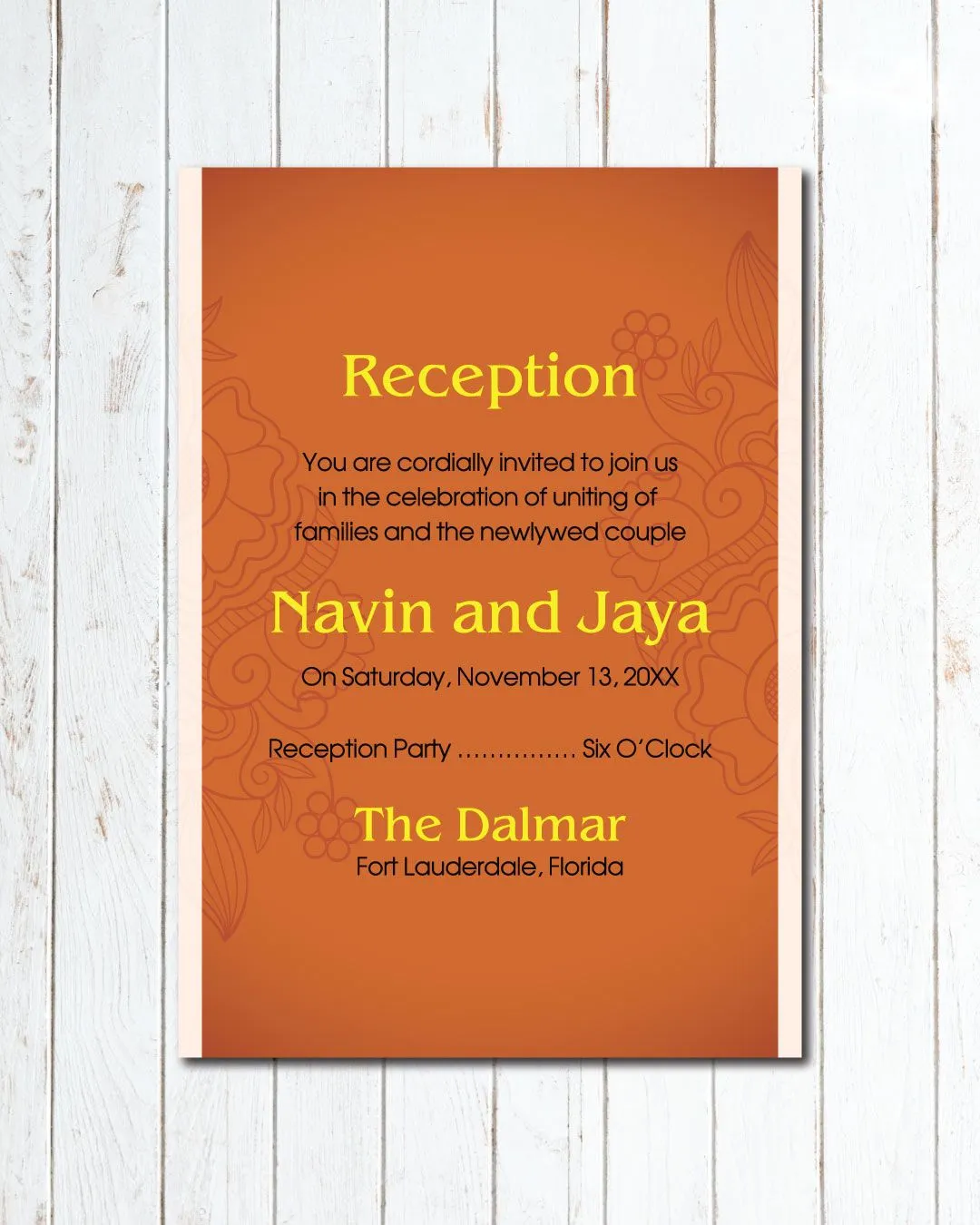 Diwali Decorative Greetin Indian Wedding Invitation