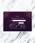 Geometric Golden Flowers Indian Wedding Invitation