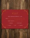 Intricate Red Floral Indian Wedding Invitation