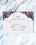 Vintage Floral on Blue Indian Wedding Invitation