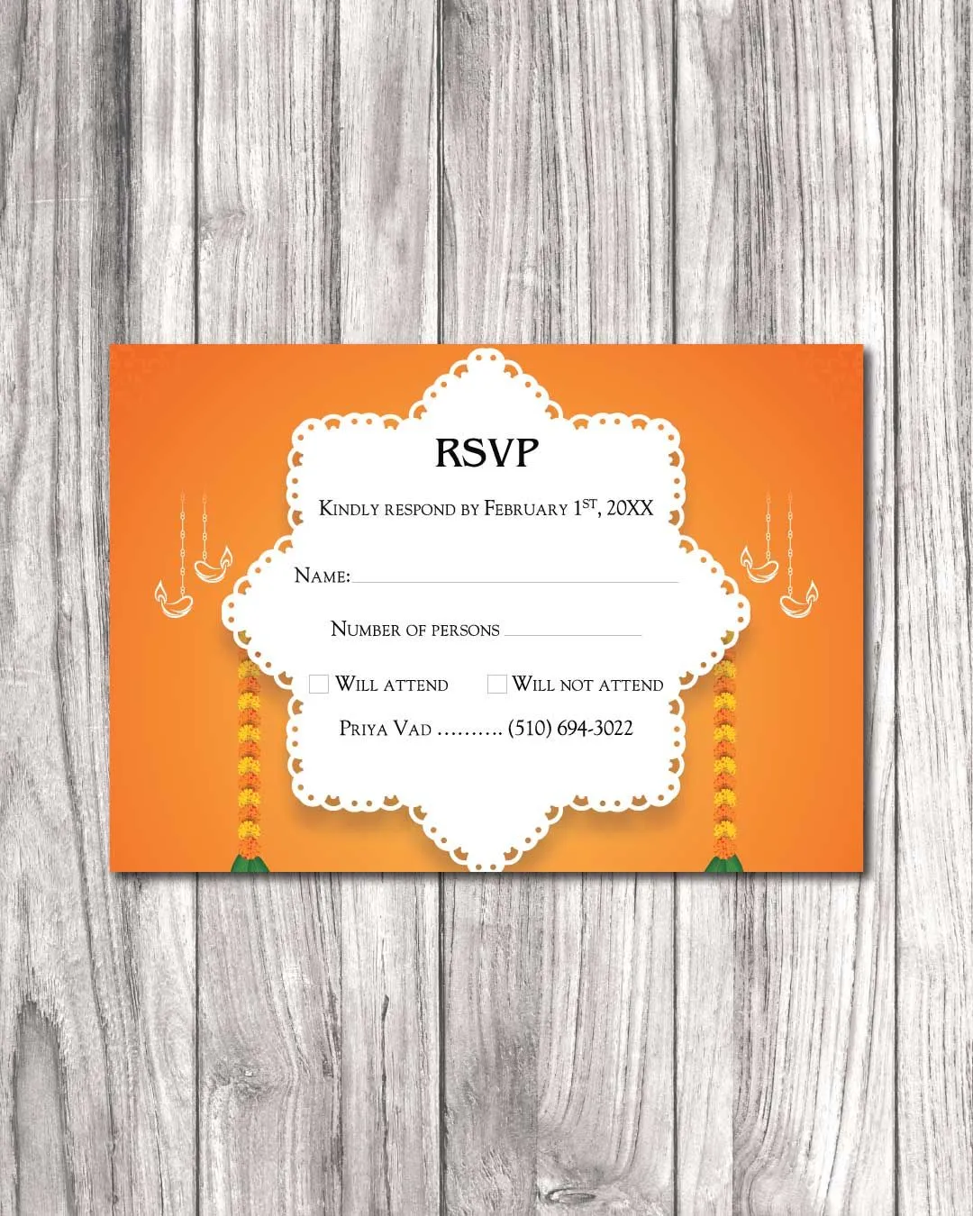 Chaturthi Festival Elegant Indian Wedding Invitation