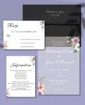 Flowers Pastel Colors Acrylic Wedding Invitation