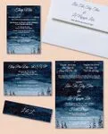 Winter Forest Simple Flat 5x7 Wedding Invitation