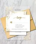 Gold Lettering Acrylic Wedding Invitation