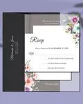 Flowers Pastel Colors Acrylic Wedding Invitation