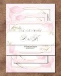 Floral Soft Pink Simple Flat 5x7 Wedding Invitation