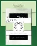 Green Watercolor Simple Flat 5x7 Wedding Invitation