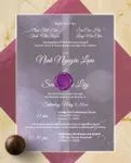 Watercolor Celestial Vellum Wrapped Vietnamese & English Wedding Invitation