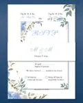 Floral Winter Simple Flat 5x7 Wedding Invitation