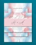 Explosive Watercolor Simple Flat 5x7 Wedding Invitation