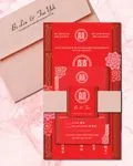 Pink and Red Flowers Simple Flat 5x7 Wedding Invitation