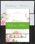 Bright Spring Floral Simple Flat 5x7 Wedding Invitation