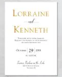 Simplicity And Elegance Foil Wedding Invitation