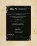 Leaves Gold Frames Vellum Wrapped Vietnamese & English Wedding Invitation