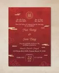 Ombre Lanterns Simple Flat 5x7 Wedding Invitation