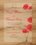 Strong Red Letters Acrylic Wedding Invitation