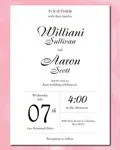 Simple Pink Simple Flat 5x7 Wedding Invitation