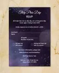 Watercolor Celestial Vellum Wrapped Vietnamese & English Wedding Invitation