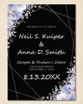 Purple Flowers Simple Flat 5x7 Wedding Invitation