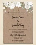 Cardboard Design Flowers Simple Flat 5x7 Wedding Invitation
