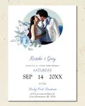 Winter Design Photo Simple Flat 5x7 Wedding Invitation