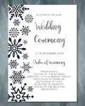 Black Snowflakes Simple Flat 5x7 Wedding Invitation