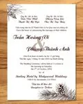 Christmas Brown Branches Simple Flat 5x7 Wedding Invitation