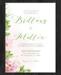 Bright Spring Floral Simple Flat 5x7 Wedding Invitation