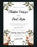 Brown and White Flower Simple Flat 5x7 Wedding Invitation