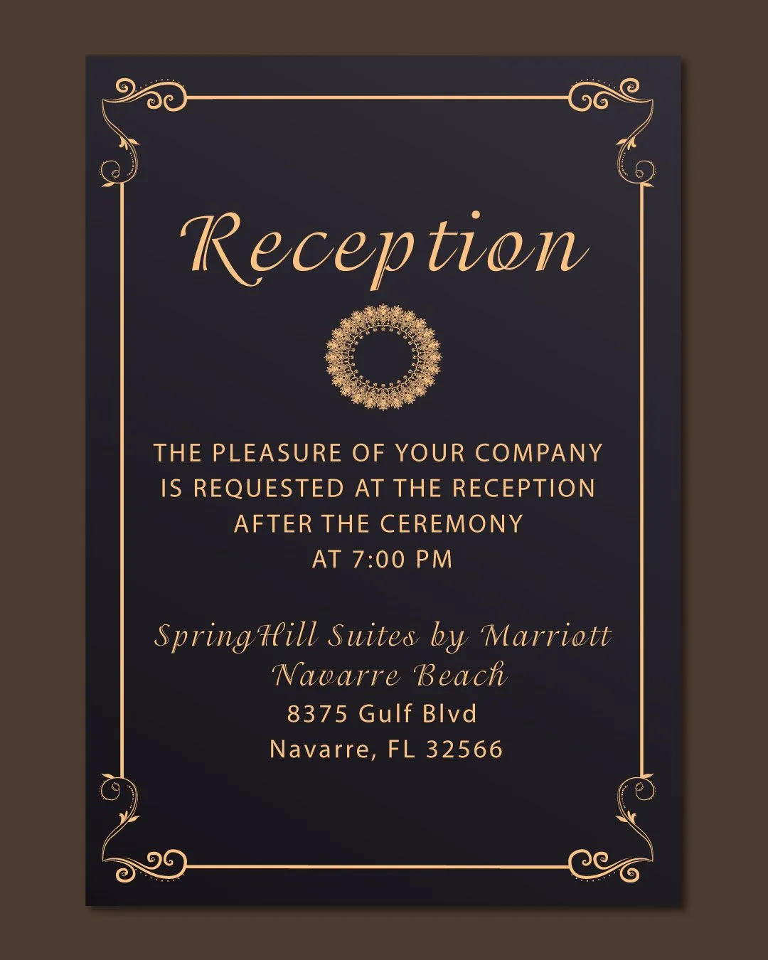 Indian Golden Mandala Acrylic Wedding Invitation
