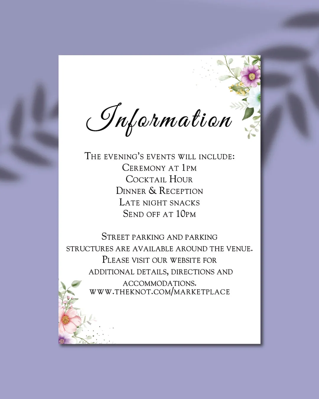 Flowers Pastel Colors Acrylic Wedding Invitation