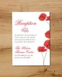 Strong Red Letters Acrylic Wedding Invitation