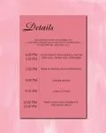 Simple Pink Simple Flat 5x7 Wedding Invitation