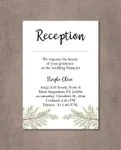 Simple Pine Branches Simple Flat 5x7 Wedding Invitation