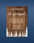 Wood White Forest Simple Flat 5x7 Wedding Invitation