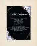Purple Flowers Simple Flat 5x7 Wedding Invitation