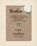 Cardboard Design Flowers Simple Flat 5x7 Wedding Invitation